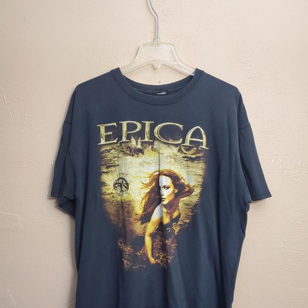 vintage 2000s distressed Epica band tee